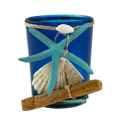 Beachcombers Blue Trinket Cup with shells