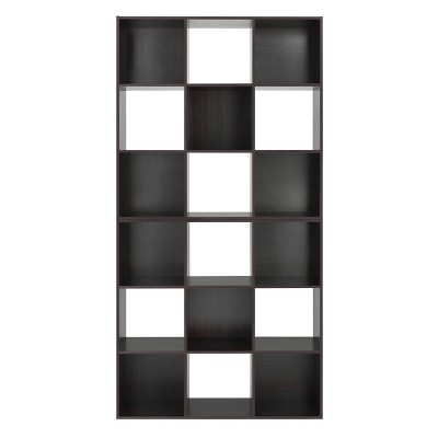 Espresso Stackable 9-Cube Organizer for Versatile Storage