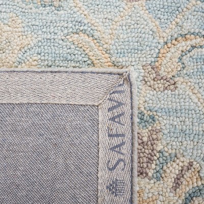 Gray Floral Hand-Tufted Wool 4' x 6' Area Rug