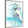 23" x 30" Heron Splash II by Jennifer Goldberger Framed Canvas Wall Art Print - Amanti Art - 2 of 4