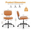 GlasFlength Adjustable Seating Sets with Armless, Small low back Office Chair Design, for more Small Spaces, Orange, 24.21"*24.21"*34.25" - 4 of 4
