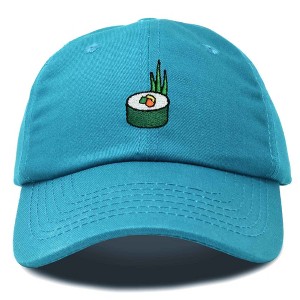 Dalix Sushi Roll Embroidered Maki Cotton Dad Hat Baseball Cap Adjustable Womens - 1 of 4