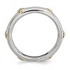 Black Bow Jewelry Silver and 14K Gold Plated Stackable .122 Ctw HI/I3 Diamond Band - 2 of 4
