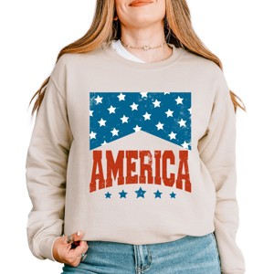 Simply Sage Market America Varsity Stars Sweatshirt - 1 of 4