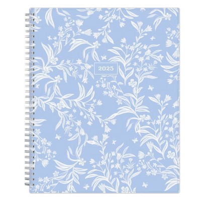 BlueSky 2025 Weekly/Monthly Planner 11.18"x9.37" Wirebound Amberile: Adult Agenda, Calendar, Tabs, Paper 8.5x11