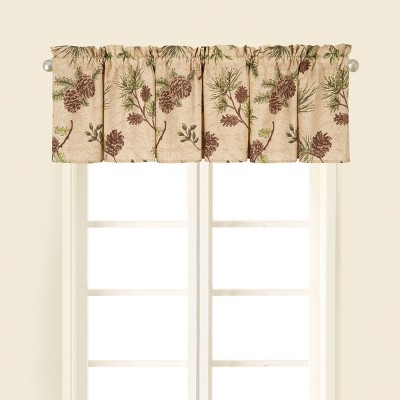 C&F Home Woodland Retreat Cotton Beige Valance Window Treatment Set 2