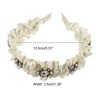 Unique Bargains Women's Rhinestone Pleated Headband Faux Pearl Headband 1 Pc - 4 of 4