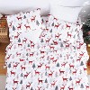 Queen Size Christmas Sheets Set - Soft Brushed Microfiber Winter Holiday Bed Sheets, 16-Inch Deep Pocket Fitted Sheet, Flat Sheet & 2 Pillowcases - 4 of 4