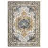 Washable Area Rug Vintage Medallion Floral Soft Rug Indoor Non Slip Low Pile Carpet for Living Room Bedroom Dining Room Home Office - 3 of 4