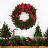 Northlight 24" Prelit LED Battery Operated Canadian Pine Artificial Christmas Wreath - Clear Lights - 3 of 4