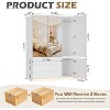 PAKASEPT Armoire Wardrobe Closet with 3 Doors & 2 Mirror & Lights, Freestanding Closet Wardrobe Cabinet for Bedroom with Hanging Rod and Shelves - 2 of 4