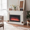 Costway 36" Electric Fireplace Insert 1500W Recessed Fireplace Heaterwith Remote Control - 2 of 4