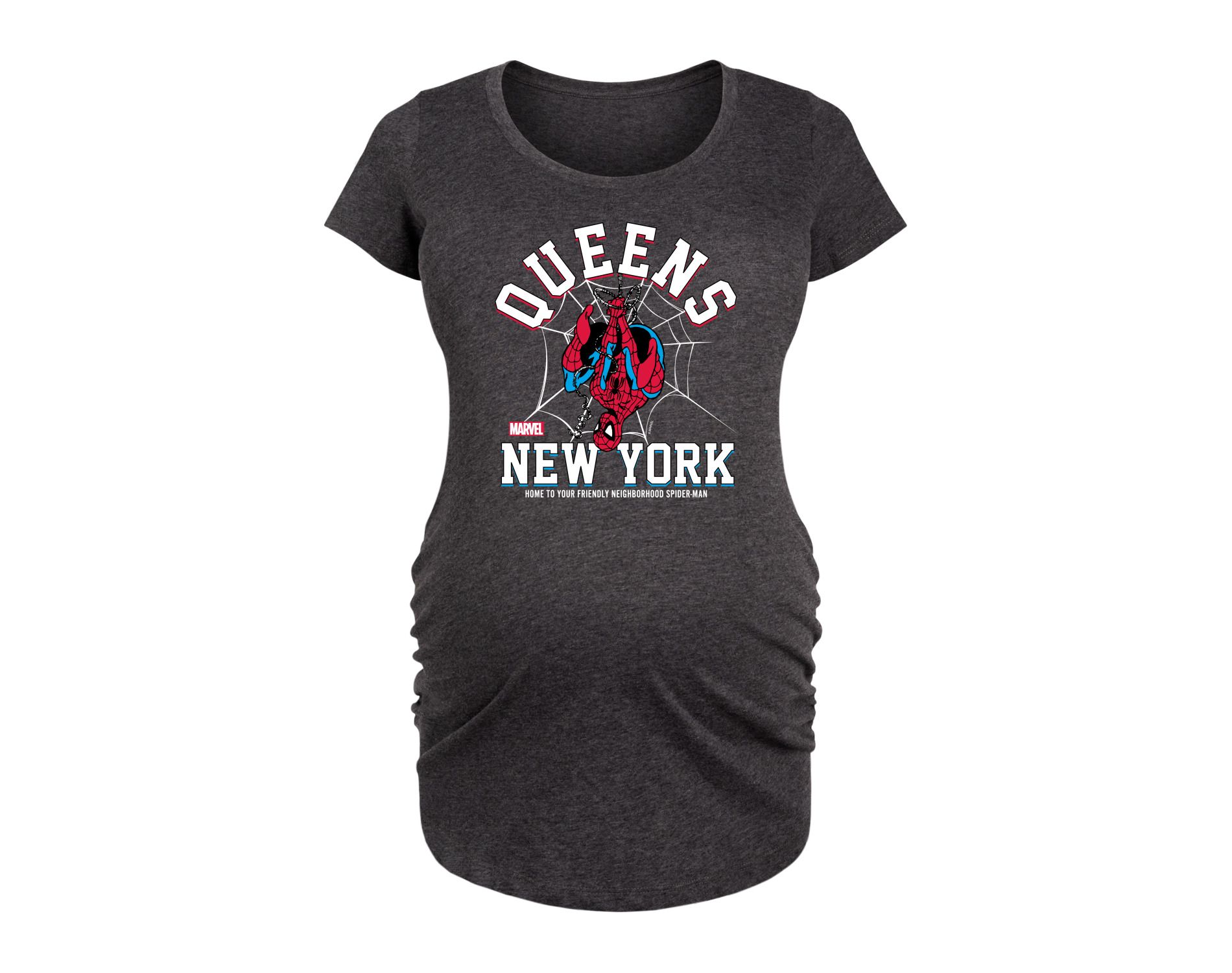 Women's Marvel Spider-man Collegiate  - Heather Charcoal - 2 X-Large