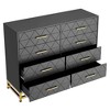 Dresser for Bedroom with 7 Drawers, 51.1" Farmhouse Chest of Drawers Closet with Metal Handle, Wooden Dresser Organizer, for Bedroom, Living Room - 4 of 4
