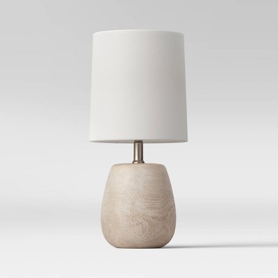 Polyresin Wood Accent Lamp White (Includes LED Light Bulb)- Threshold™