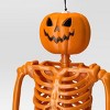 24" Poseable Pumpkin Head Skeleton Halloween Decorative Prop Orange - Hyde and EEK! Boutique™ - 3 of 3