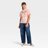 Girls' Short Sleeve Bow Oversized Graphic T-Shirt - Cat & Jack™ Light Pink - 4 of 4