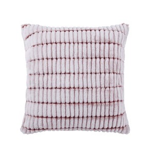 VCNY 20"x20" Oversize Henry Jacquard Faux Fur Square Throw Pillow - 1 of 4