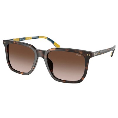 Polo Ralph Lauren PH 4224U 500313 Unisex Rectangle Sunglasses Shiny Dark Havana 55mm