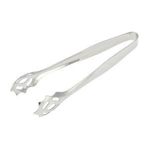 Unique Bargains Food Tongs Claw Shape Hole Ice Tongs Sugar Cube Clip Food Tong Dishwasher Safe 304 Stainless Steel 5 Inch 1Pcs - 1 of 3