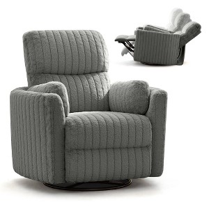 KERDOM Electric Recliner Chair, Swivel Rocker Recliner Chair with USB Ports,  Carbon Gray - 1 of 4