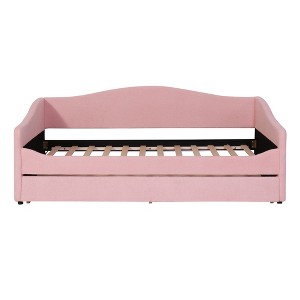 Cozy Teddy Fleece Daybed with Built-in Light & Trundle - Ultimate Comfort - 1 of 4