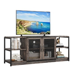 ODK TV Stand for 70 Inch TV, Industrial Entermainment Center with Storage Cabinet, Wood Rustic TV Console, 2 Tier Farmhouse TV Table for Living Room - 1 of 4