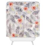 Floral Shower Curtain Gray - Deny Designs