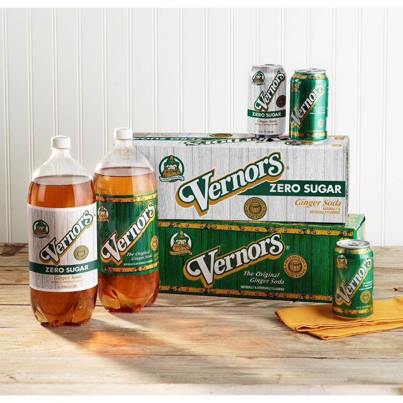 Vernors Zero Sugar Ginger Soda - 12pk/12 fl oz Cans, 5 of 8