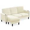 VYNXARIA Modern Design Chenille 3 Seat L-Shape Sectional Sofa with Storage Chaise for Apartment, Studio, Office,Living Room,L shape - 3 of 4