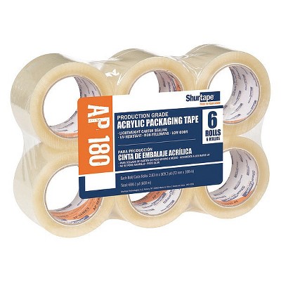 Shurtape  AcrylicPackingTape,1.8mil,Clear,PK6 AP 180