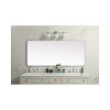 Elegant Lighting Soft Corner Metal Rectangle Mirror 32x72 Inch in Silver - 4 of 4