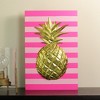 Raz Imports 18" Bubblegum Pink, Rose and Metallic Gold Pineapple Wood Wall Art - 3 of 3
