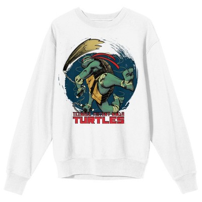 TMNT Comic Origins Crosshatched Art Crew Neck Long Sleeve Athletic Heather  Adult Tee-XXL