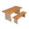 Christopher Knight Home Saltus Outdoor 2 Piece Acacia Wood Dining Set with Handwoven Rattan Legs - 2 of 4