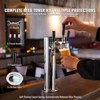 VEVOR Triple Taps Draft Beer Tower Dispenser, Stainless Steel Keg Beer Tower, Kegerator Tower Kit with Pre-Assembled Tubing - 3 of 4