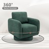 Lirago Green Swivel Accent Chair for Living Room 32 Inches Wide with Plush Back Pillow Modern Sofa Corner Barrel Chair 31.8 inch x33 inch x26 inch - 2 of 4