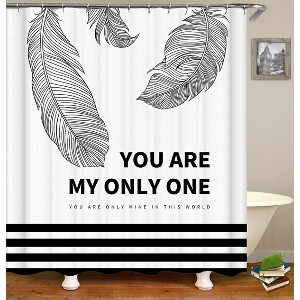 Are You My Only One Shower Curtains for Bathroom Waterproof Fabric Bath Curtain Durable Soft Stylish Bathroom Decor 72x72 Inch - 1 of 1