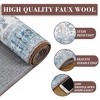 Area Rug Non Slip Low Pile Vintage Non-Shedding Floor Mat Oriental Floral Throw Rugs Indoor Soft Carpet - 4 of 4