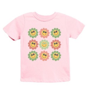 The Juniper Shop Smiley Flowers With Sunglasses Youth Short Sleeve Tee - 1 of 3