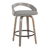 LumiSource Set of 2 Grotto Counter Height Barstools Light Gray - 2 of 4