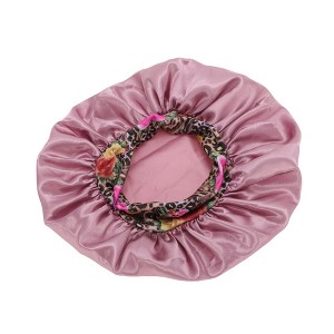 Unique Bargains Women Flowered Shower Cap Black 1 Pc - 1 of 4