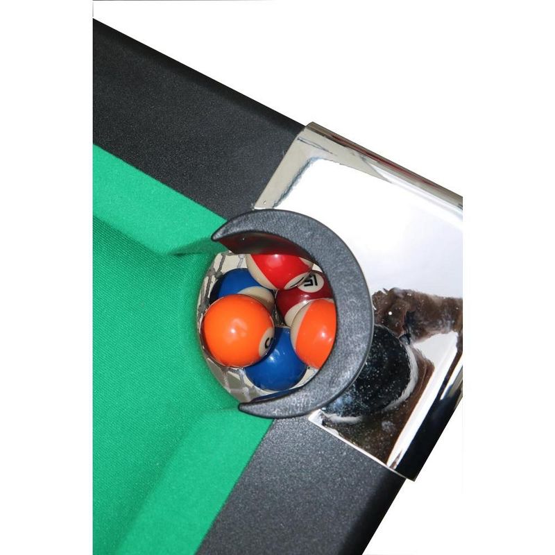 5.5 Ft Folding Portable Pool Table,Indoor Stable Pool Table for Kids, Adults, Green Cloth, 5 of 7