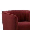 Lifestyle Solutions Fenton Accent Chair Cinnamon Velvet: Plush, Tufted, Wood Legs, Polyester - 3 of 4