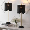 JONATHAN Y Celerie Coastal Bohemian Rattan/Iron Scalloped Buffet LED Table Lamp with Pull Chain - 2 of 4