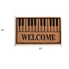 HomeRoots 18" X 30" Brown and Black Coir Welcome Outdoor Door Mat - 3 of 4