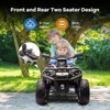 Jojoka 12V Ride On ATV 4 Wheeler Toy Car w/ 2 Spacious Seat, 2 Speeds,LED Lights,Spring Suspension,Bluetooth,Ideal Gift for 3+ - 2 of 4