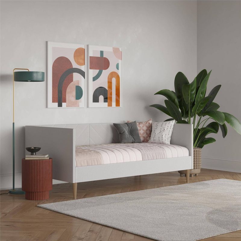 Valerian Upholstered Daybed Gray Linen - Room & Joy, 3 of 16