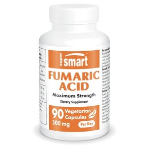 SuperSmart Fumaric Acid 500mg per Day (Maximum Strength) - Natural Supplement | Non-GMO & Gluten Free - 90 Vegetarian Capsules - 1 of 1