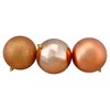 Northlight 12ct Shatterproof 3-Finish Christmas Ball Ornament Set 4" - Brown/Silver - 3 of 4